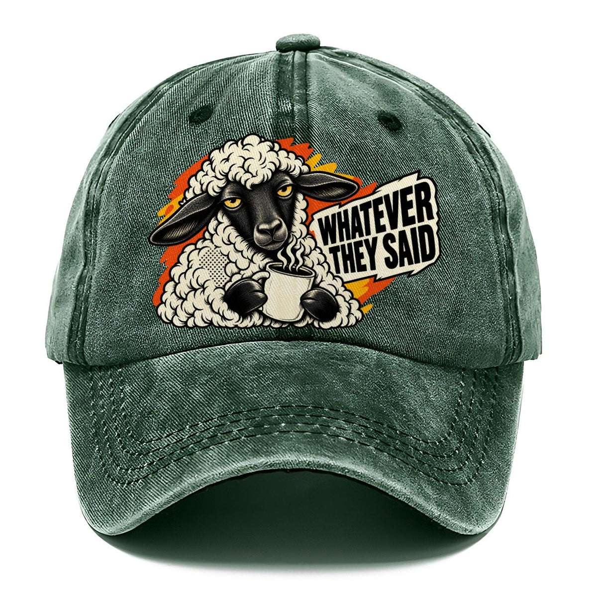 Whatever They Said Sheep Classic Cap – Forest Mist