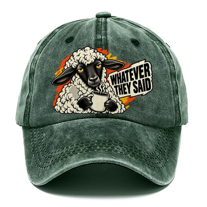 Whatever They Said Sheep Classic Cap – Forest Mist