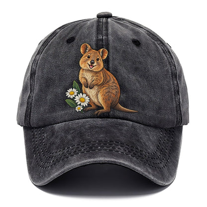 Quokka And Coastal Daisy Australia Cultural Icons Classic Cap – Graphite