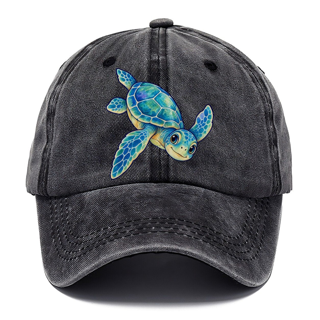 Sea Turtle Downward Glide Sea Sprite Classic Cap – Graphite