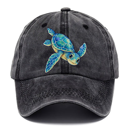 Sea Turtle Downward Glide Sea Sprite Classic Cap – Graphite