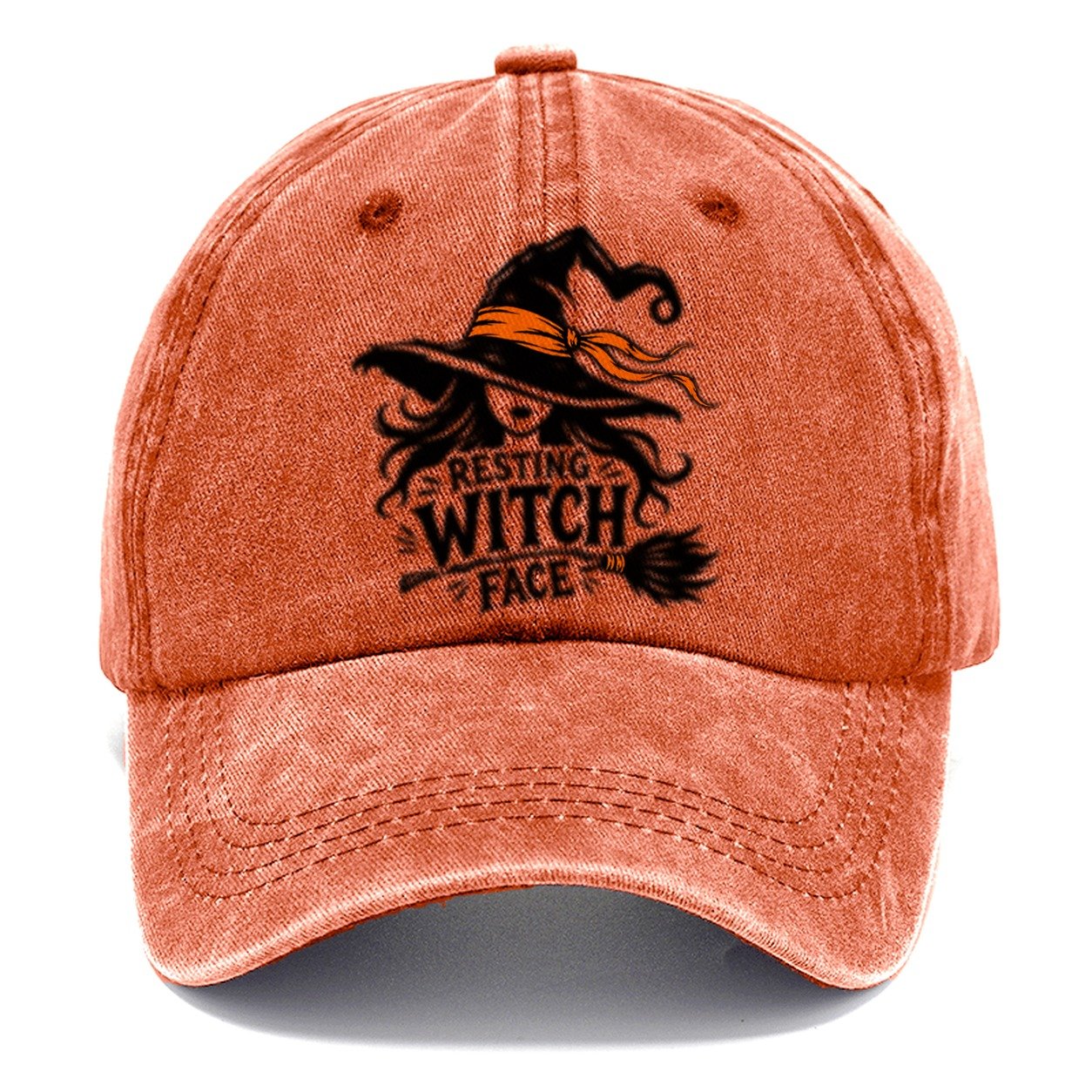 Resting Witch Face Slogan Witch Magic Classic Cap – Terracotta Clay