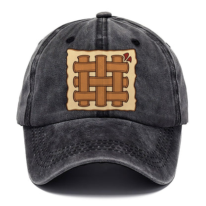 Basketweave Impression Leathercraft Classic Cap – Graphite