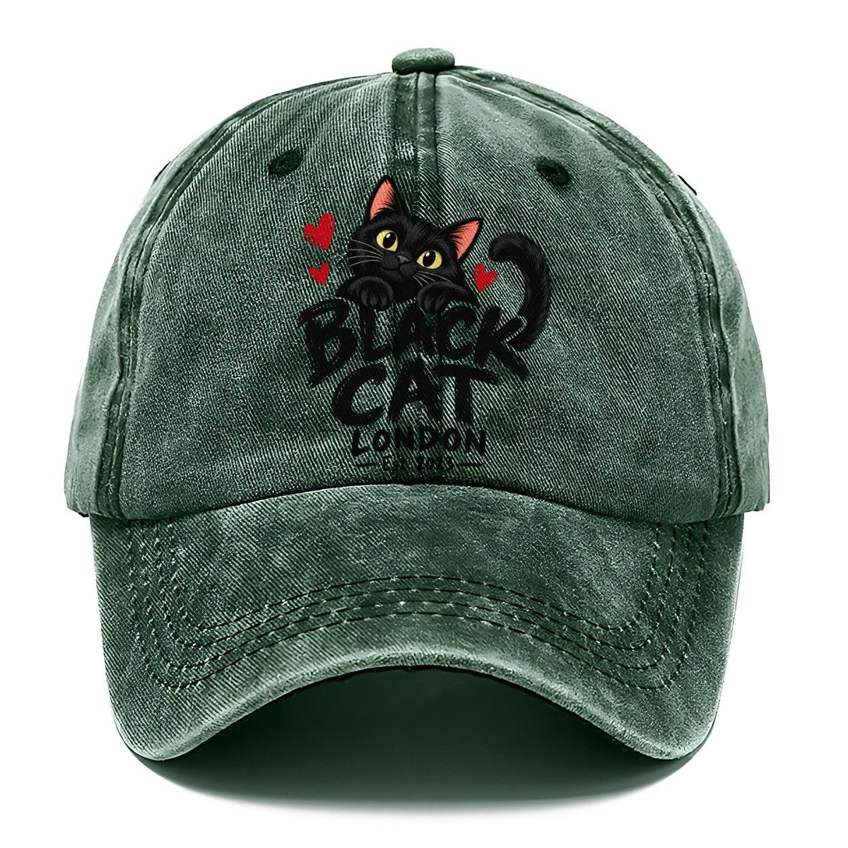 Black Cat London Est. 2023 Classic Cap – Forest Mist