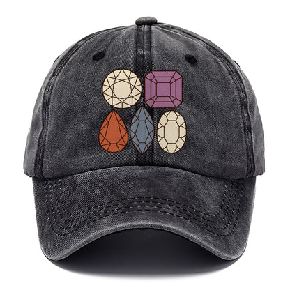 Gem Cut Silhouette Set Rocks And Minerals Classic Cap – Graphite