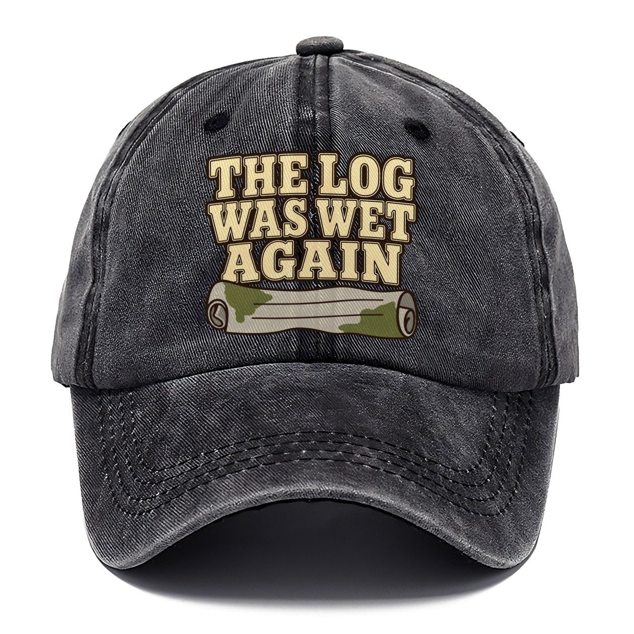 The Log Was Wet Again Geocaching Classic Cap – Graphite