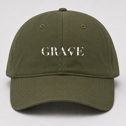 Grace Grave Split Feelings Baseball Cap – Army Green