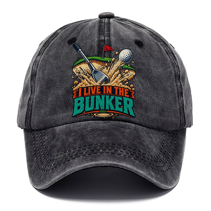 I Live In The Bunker Golf Life Classic Cap – Graphite