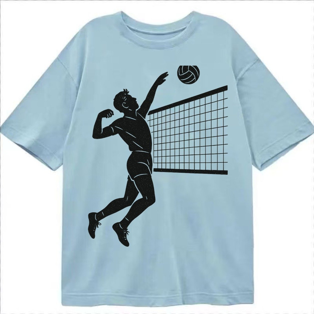 Volleyball Player At Net 66ebe1 Classic T-shirt – Light Blue