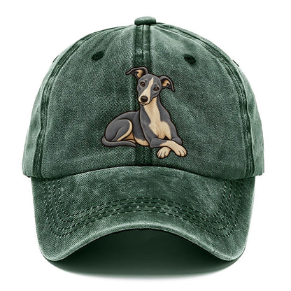 Blue Whippet Lounging Fan Favorites Classic Cap – Forest Mist
