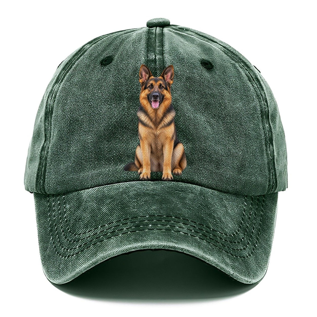 German Shepherd Sitting Top Breeds Classic Cap – Forest Mist