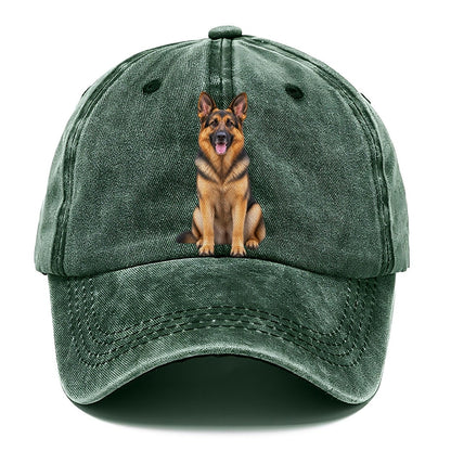 German Shepherd Sitting Top Breeds Classic Cap – Forest Mist