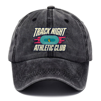Track Night Athletic Club 90S Running Clubs Classic Cap – Graphite