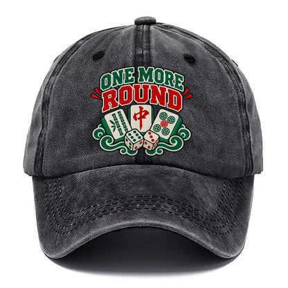 One More Round Mahjong Game Night Classic Cap – Graphite