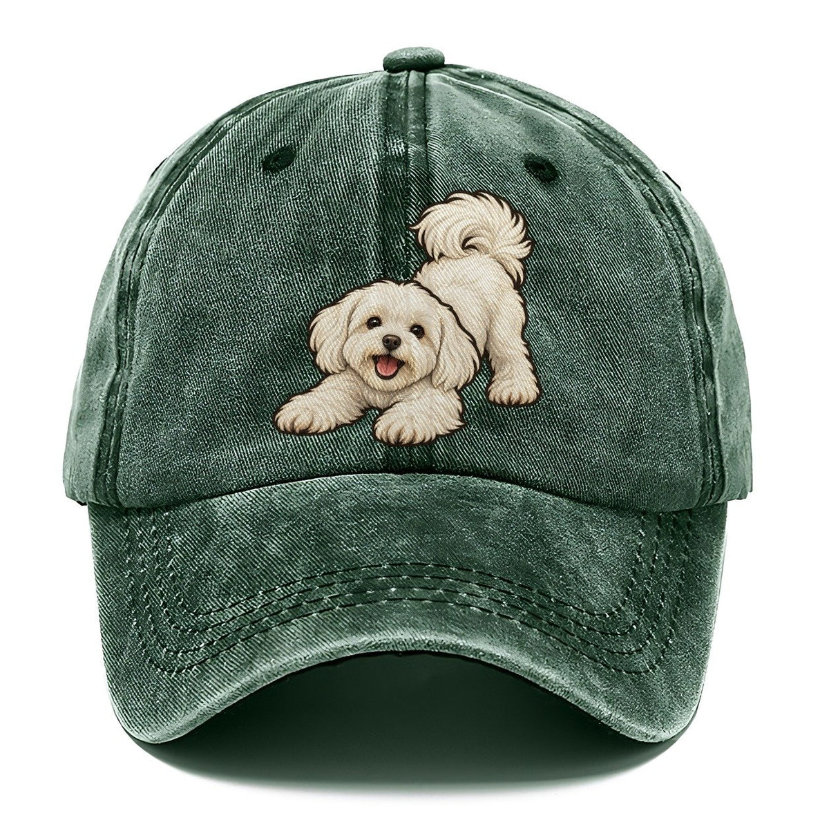 Maltese Play Bow Fan Favorites Classic Cap – Forest Mist