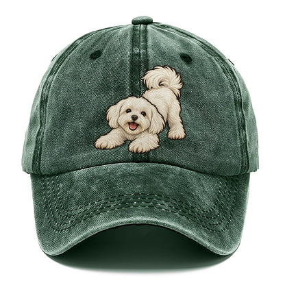 Maltese Play Bow Fan Favorites Classic Cap – Forest Mist