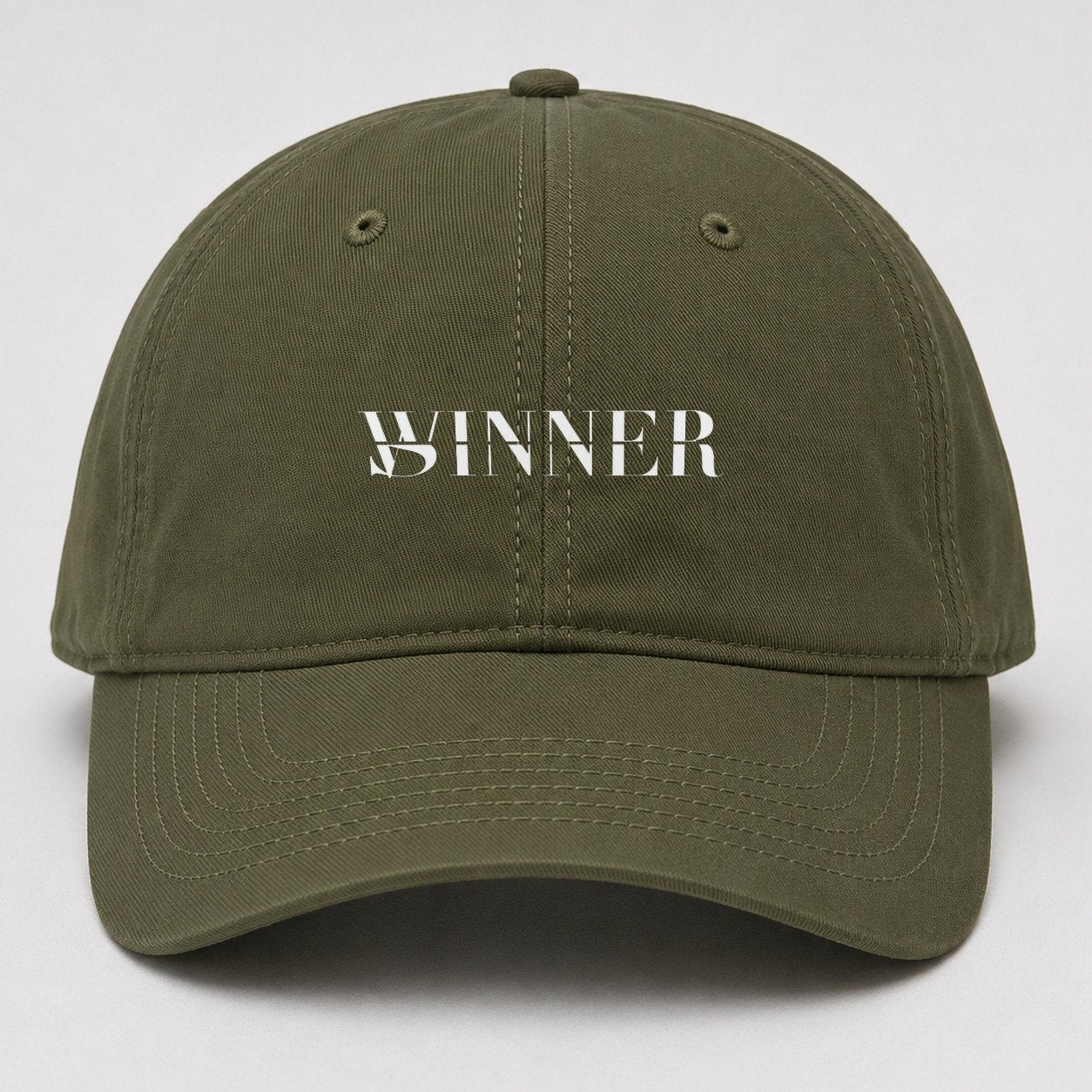 Winner Sinner Split Feelings Baseball Cap – Army Green