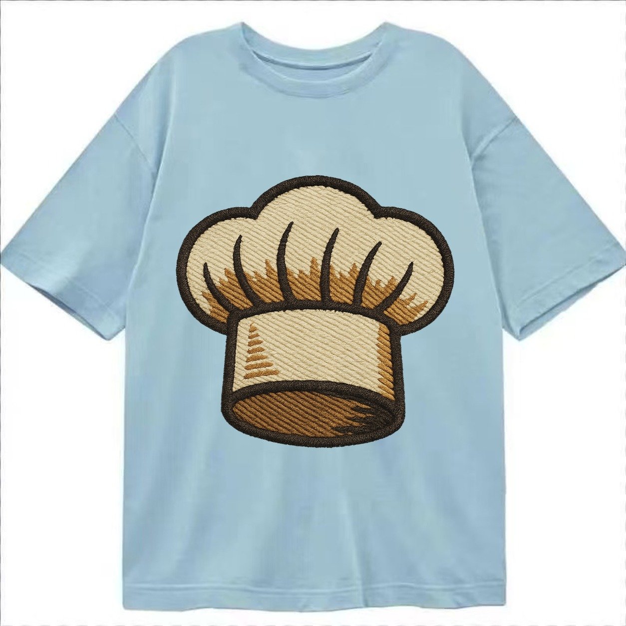Chef Toque Pleats Embroidered 2a1da8 Classic T-shirt – Light Blue