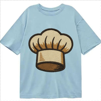 Chef Toque Pleats Embroidered 2a1da8 Classic T-shirt – Light Blue