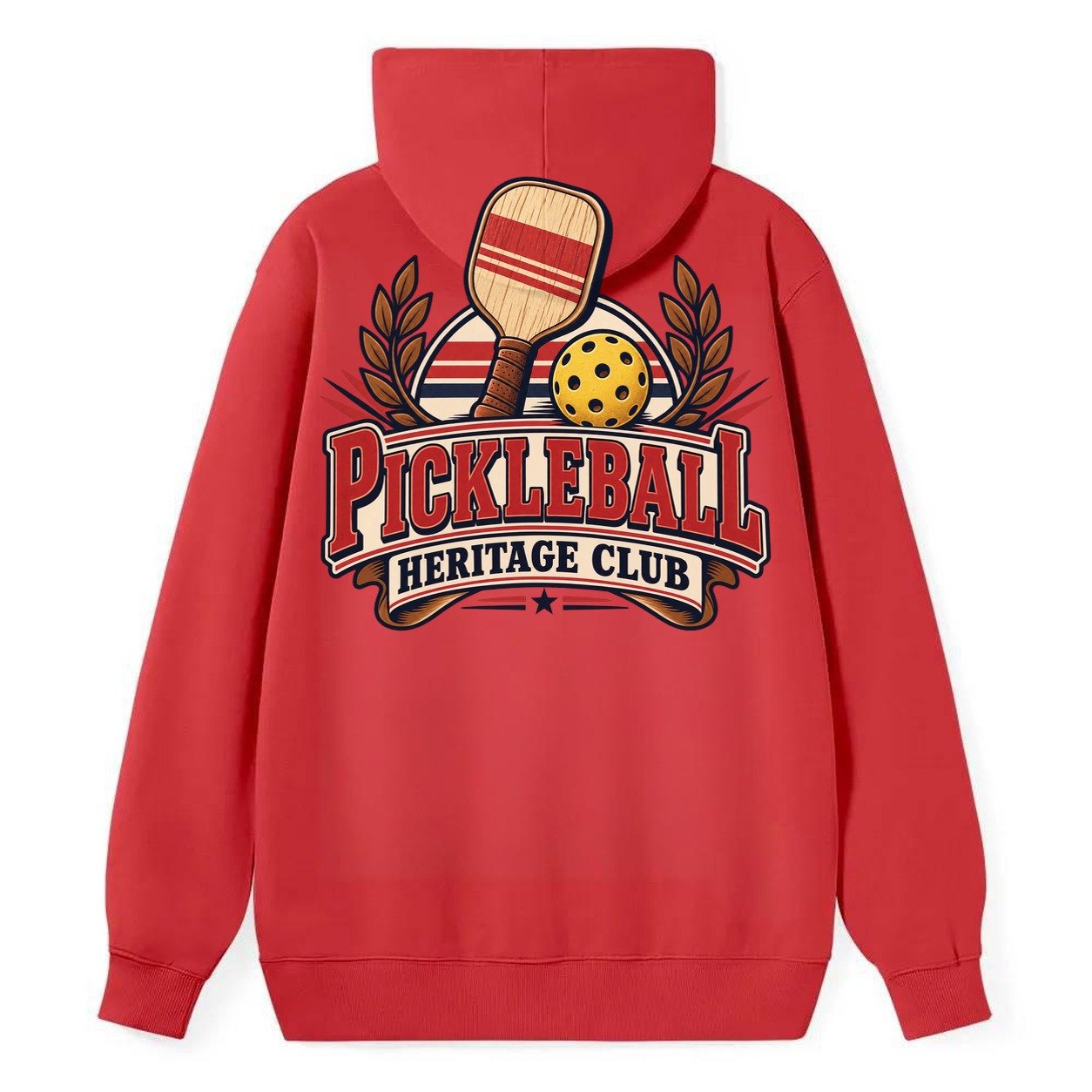 Pickleball Heritage Club Pickleball Life Classic Pullover Hoodie – Red