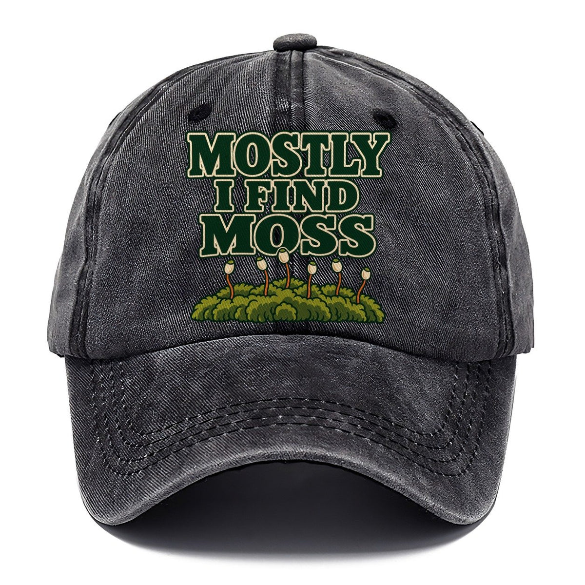 Mostly I Find Moss Foraging And Mycology Classic Cap – Graphite