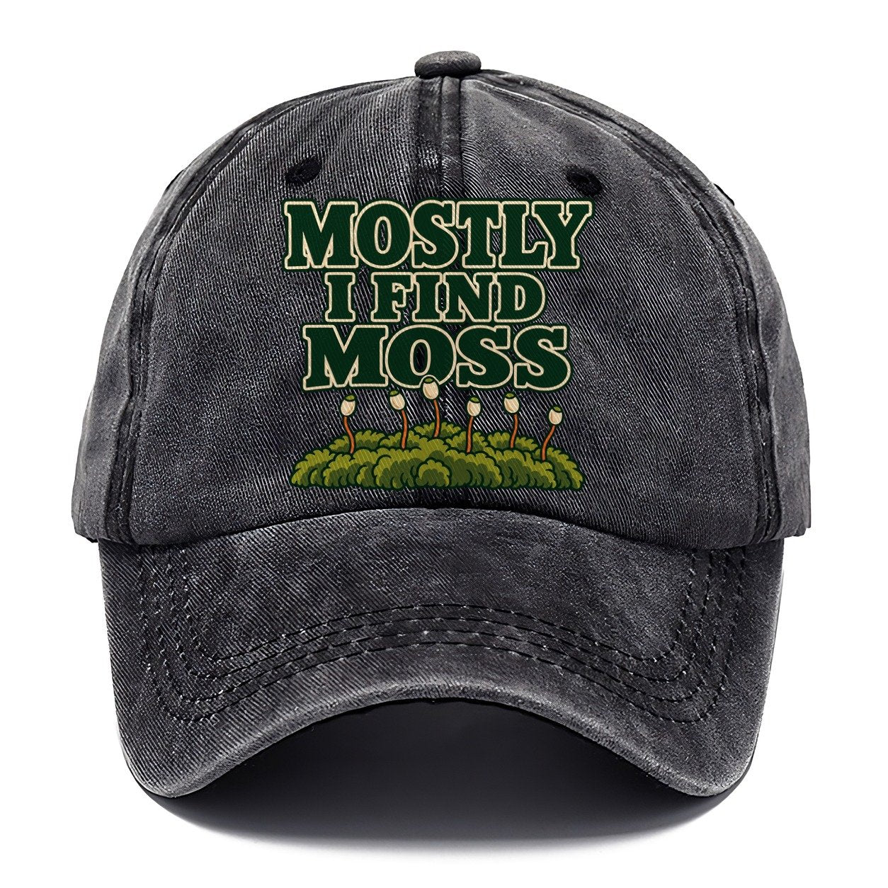 Mostly I Find Moss Foraging And Mycology Classic Cap – Graphite