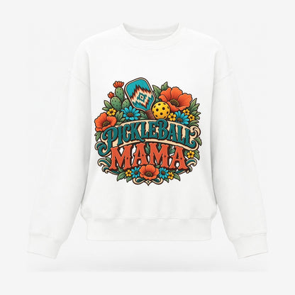Pickleball Mama Pickleball Life Women's Crewneck Sweatshirt – White