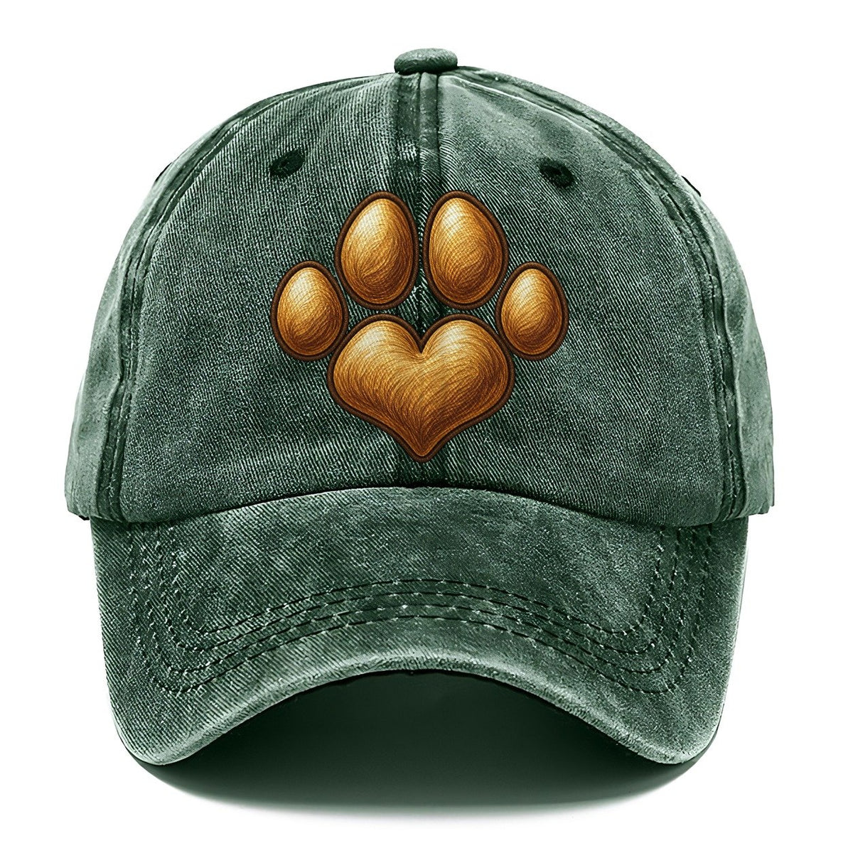 Dog Paw Print Classic Cap – Forest Mist