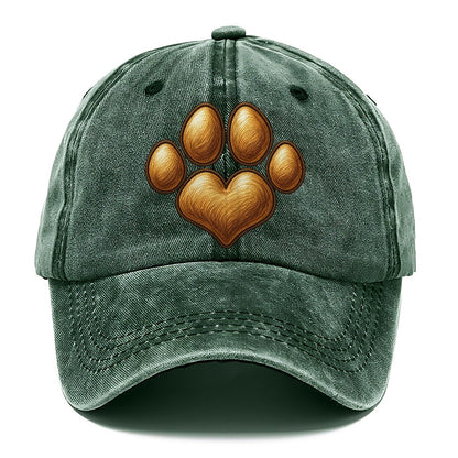 Dog Paw Print Classic Cap – Forest Mist