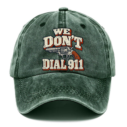 Woodtype Broadsheet We Don't Dial 911 Classic Cap – Forest Mist