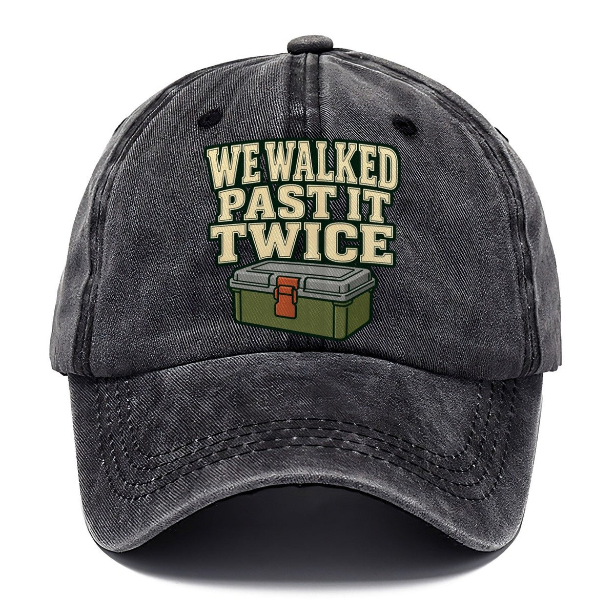 We Walked Past It Twice Geocaching Classic Cap – Graphite