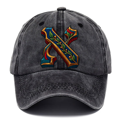 Aleph Letter Monogram Judaism Heritage Classic Cap – Graphite