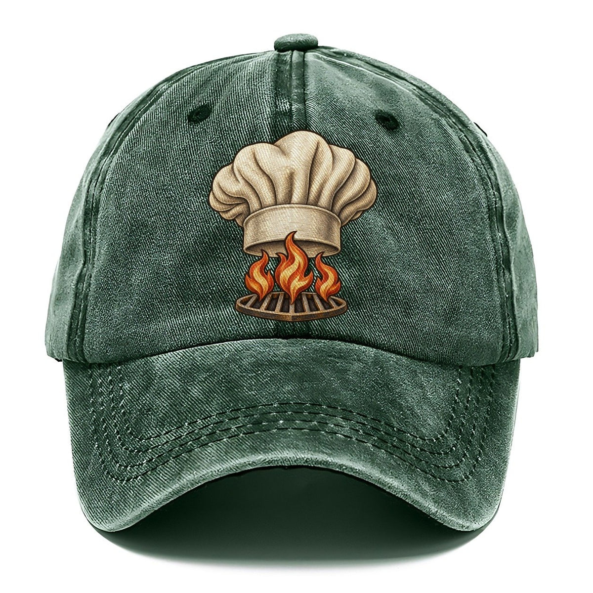 Chef Hat Flames Fan Favorites Classic Cap – Forest Mist