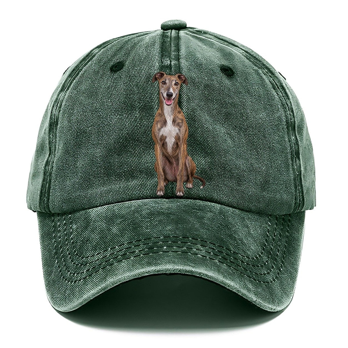 Greyhound Sitting Top Breeds Classic Cap – Forest Mist