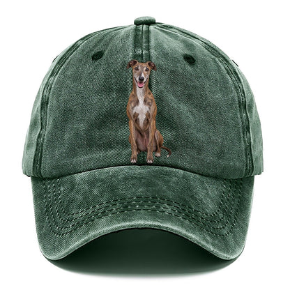 Greyhound Sitting Top Breeds Classic Cap – Forest Mist