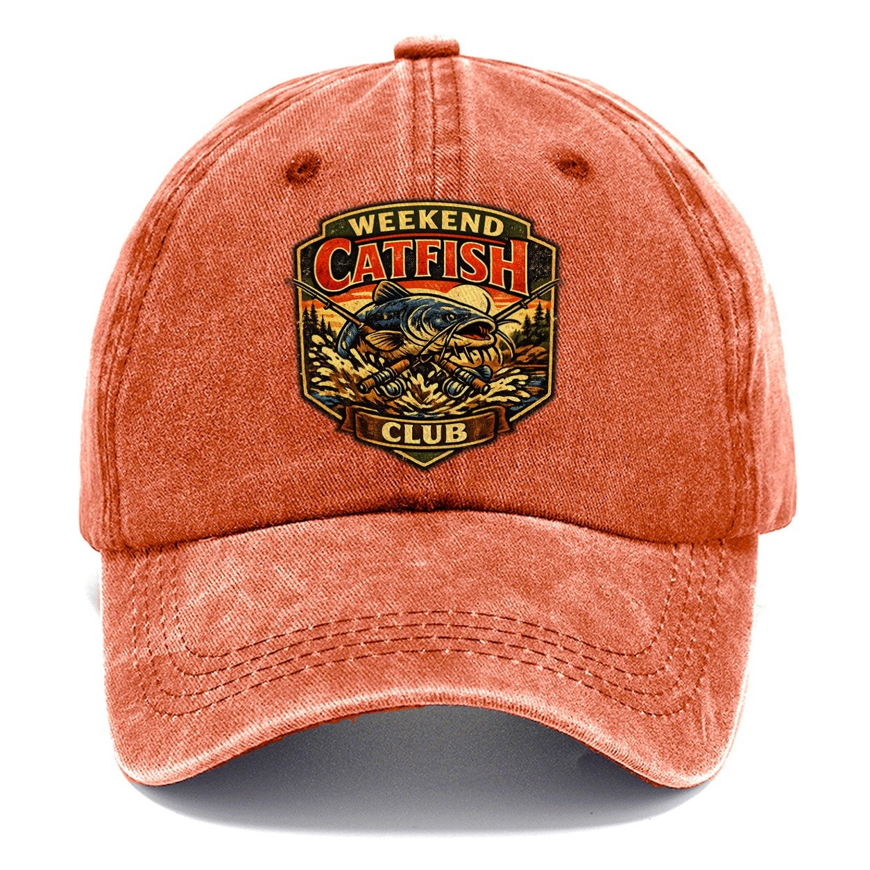 Weekend Catfish Club Classic Cap – Terracotta Clay
