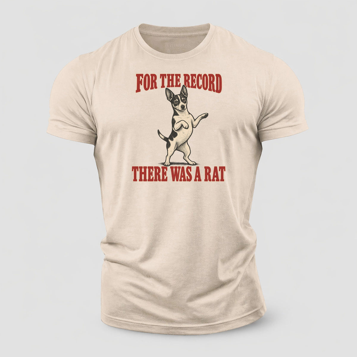 Rat Terrier Dog Declarations Cotton T-Shirt – Sand