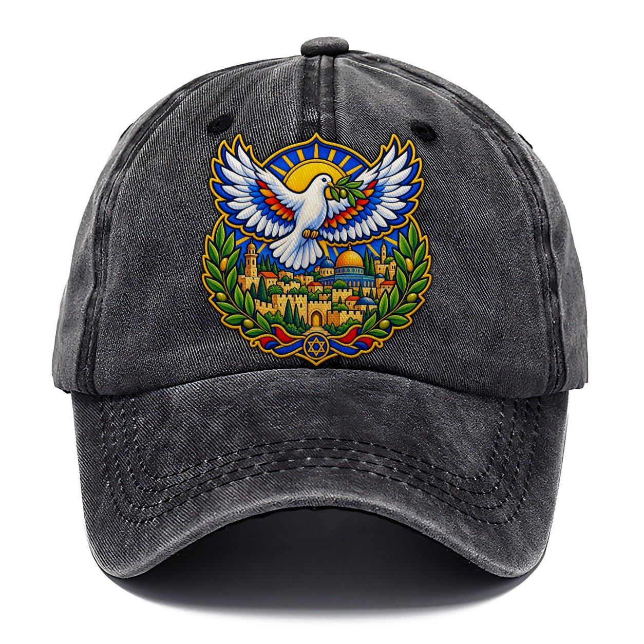 Dove Over The City Jerusalem Classic Cap – Graphite