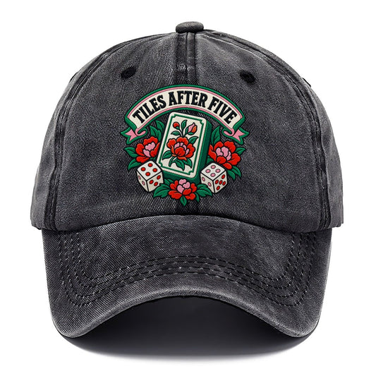 Tiles After Five Mahjong Game Night Classic Cap – Graphite