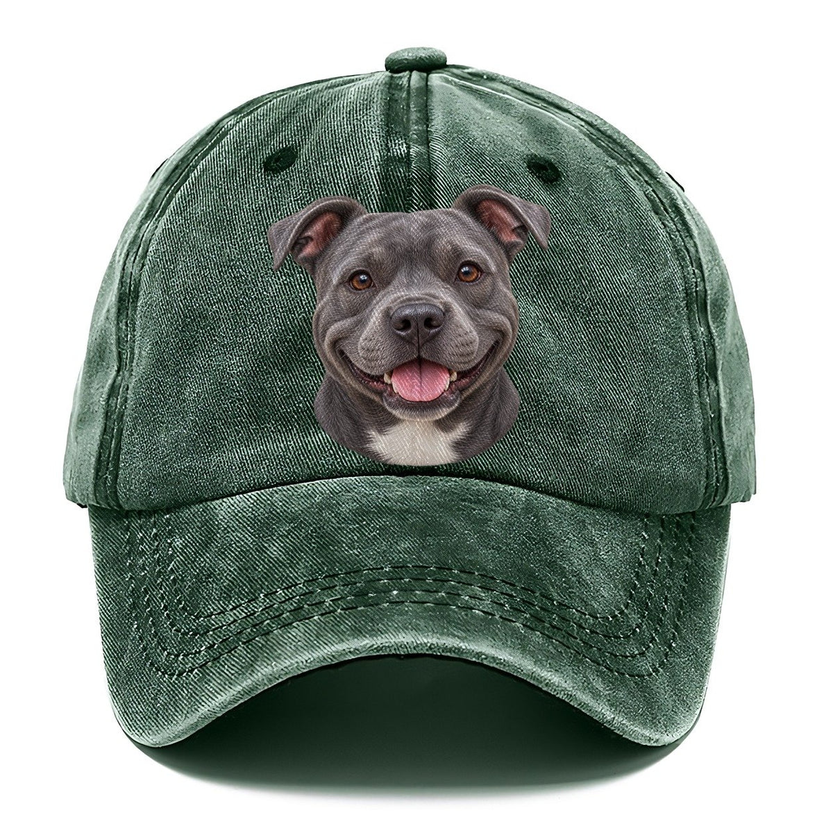 Staffy Blue Velvet Grin Pastimes Companions Classic Cap – Forest Mist