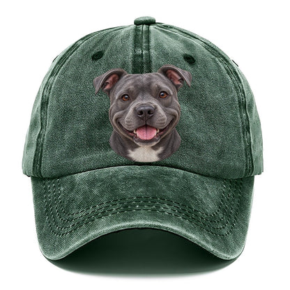 Staffy Blue Velvet Grin Pastimes Companions Classic Cap – Forest Mist