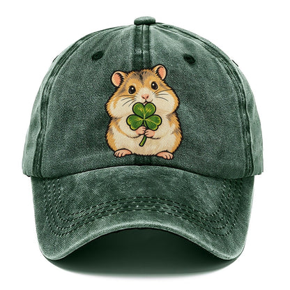 Hamster Clover Hold Small Pet Logos Classic Cap – Forest Mist