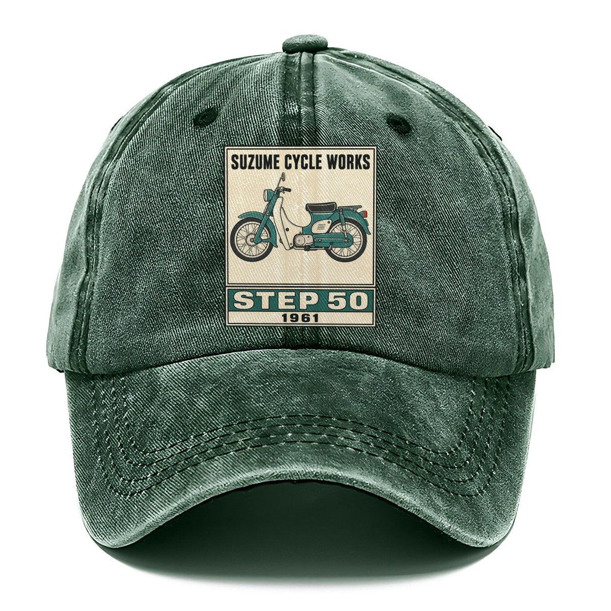 Suzume Step 50 Showa Speed Plates Classic Cap – Forest Mist