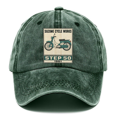 Suzume Step 50 Showa Speed Plates Classic Cap – Forest Mist