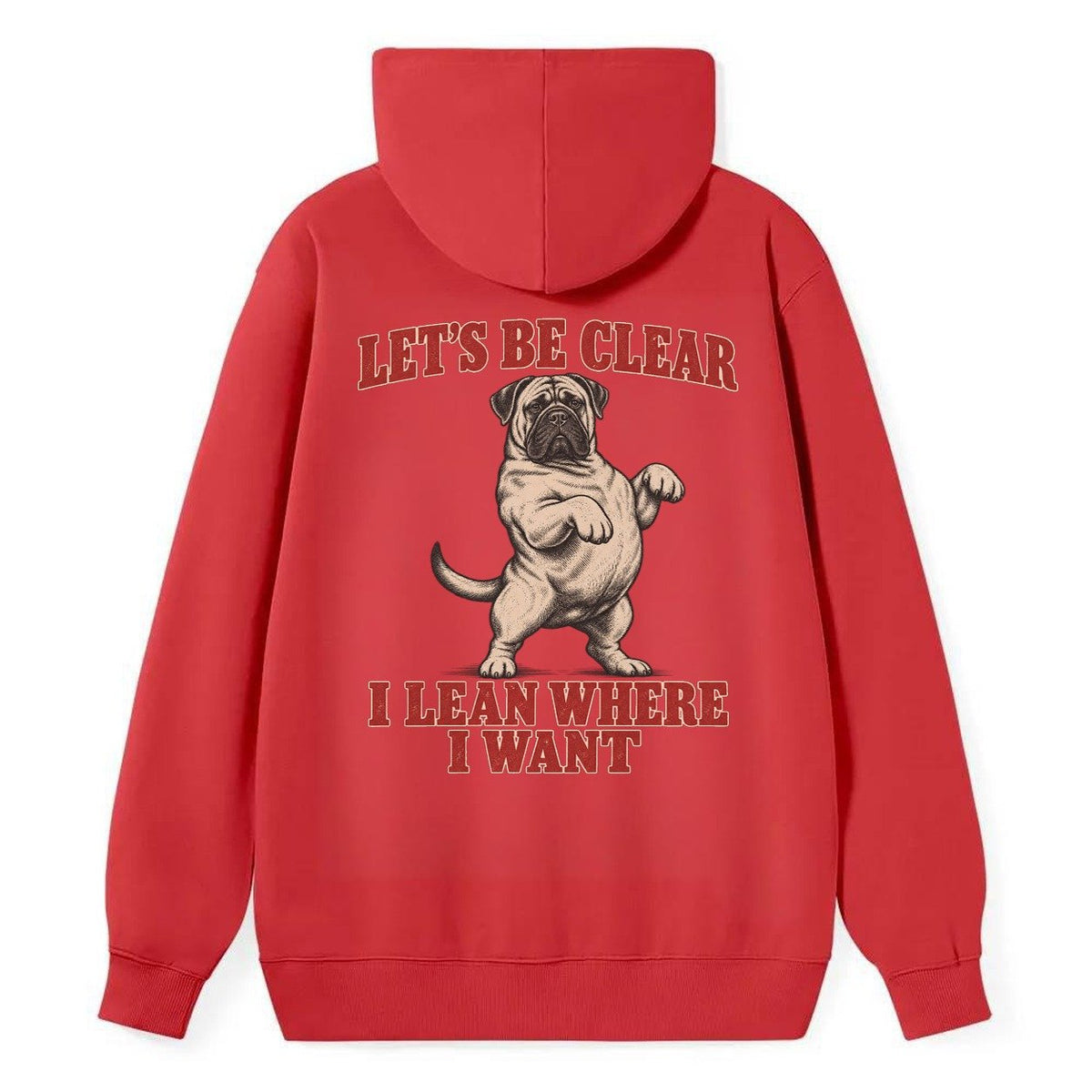 Bullmastiff Dog Declarations Classic Pullover Hoodie – Red