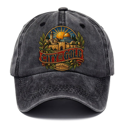 City Of Gold Lettering Jerusalem Classic Cap – Graphite