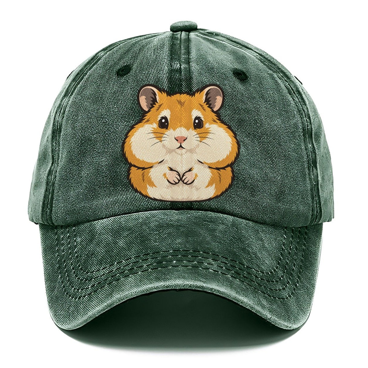 Golden Hamster Cheek Pouches Small Pet Logos Classic Cap – Forest Mist