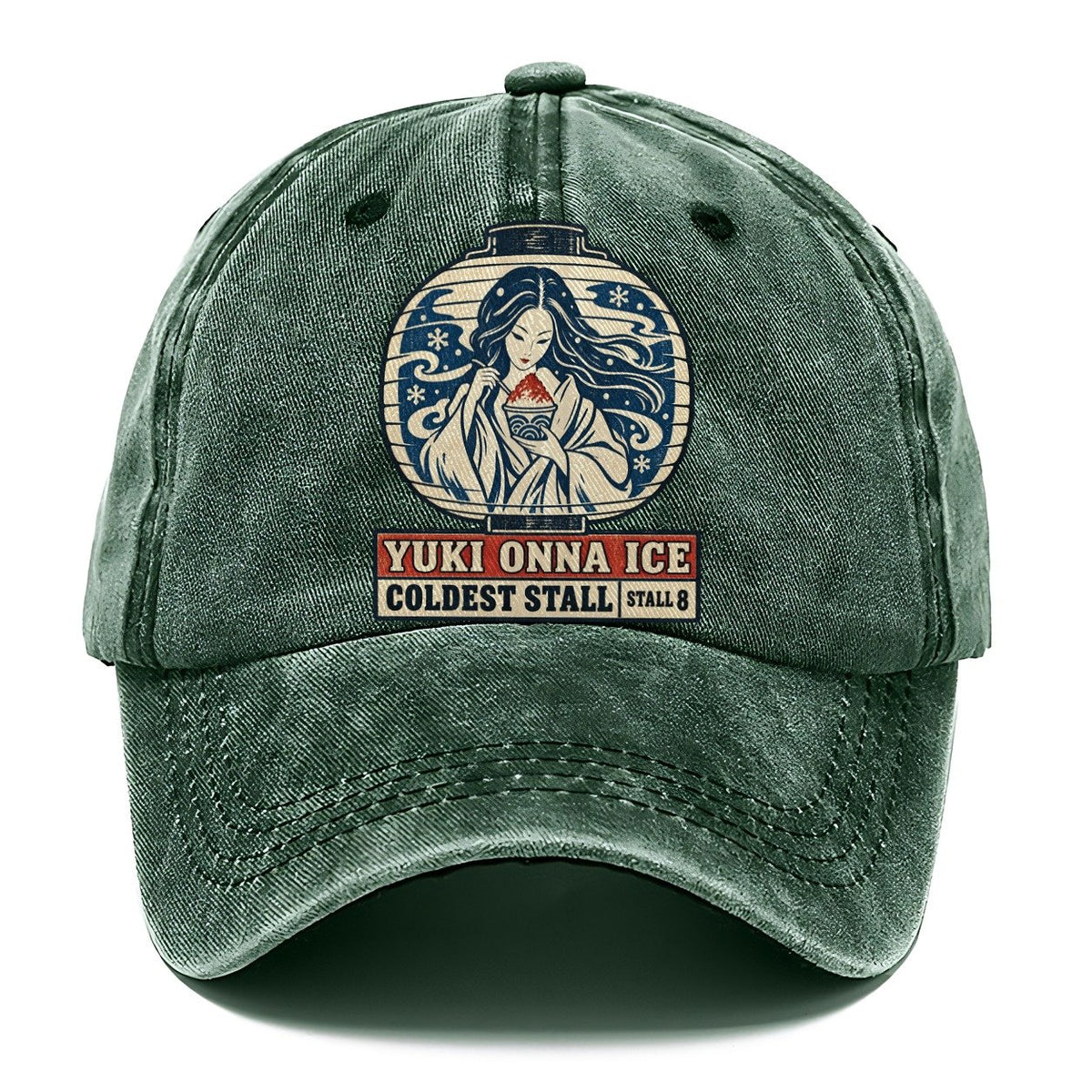 Yuki Onna Ice Yokai Night Market Classic Cap – Forest Mist