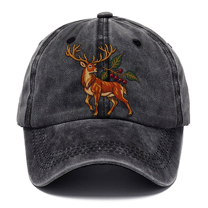Red Deer And Rowan Berries Uk Culture Heritage Classic Cap – Graphite