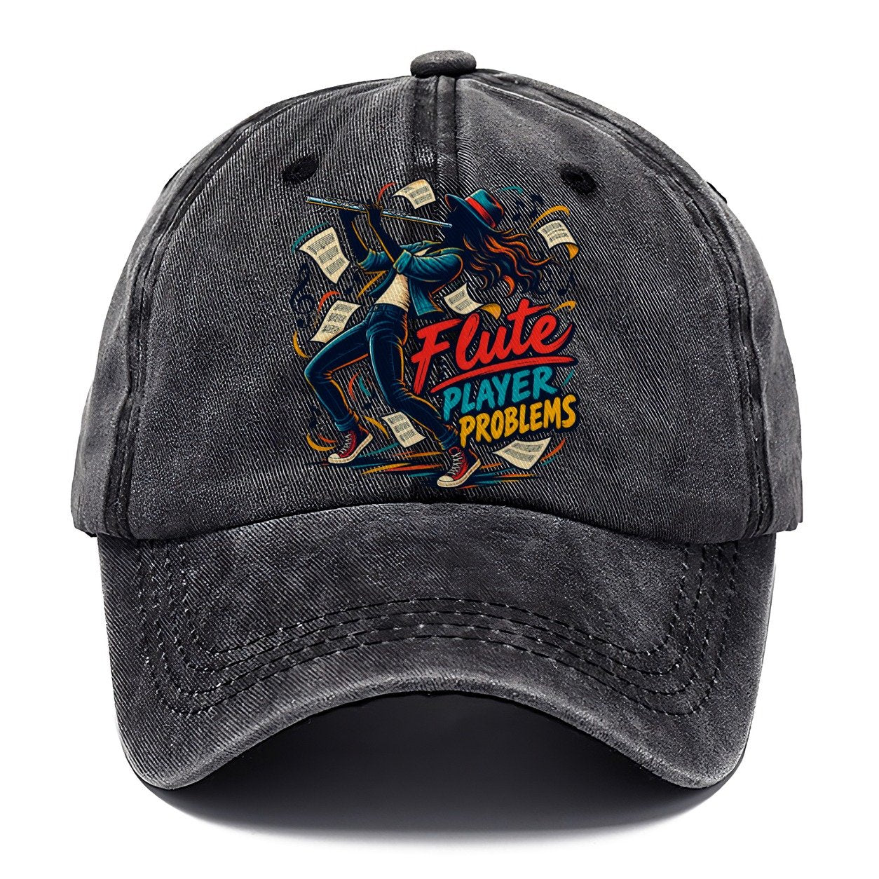 Flute Player Problems Music Instruments Classic Cap – Graphite